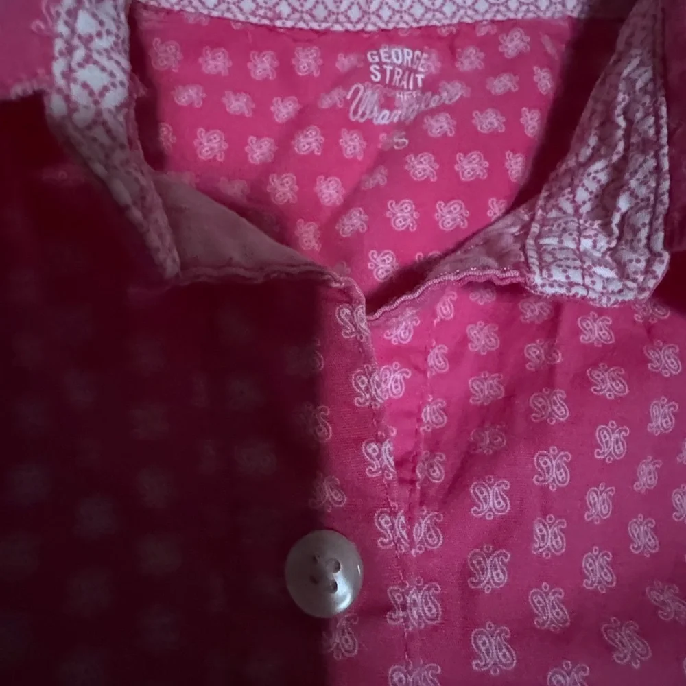 Women's Pink Button Down Shirt - Picture 4 of 4